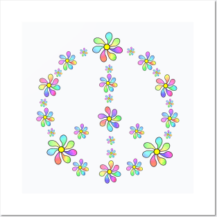 Peace Sign Flower Posters and Art